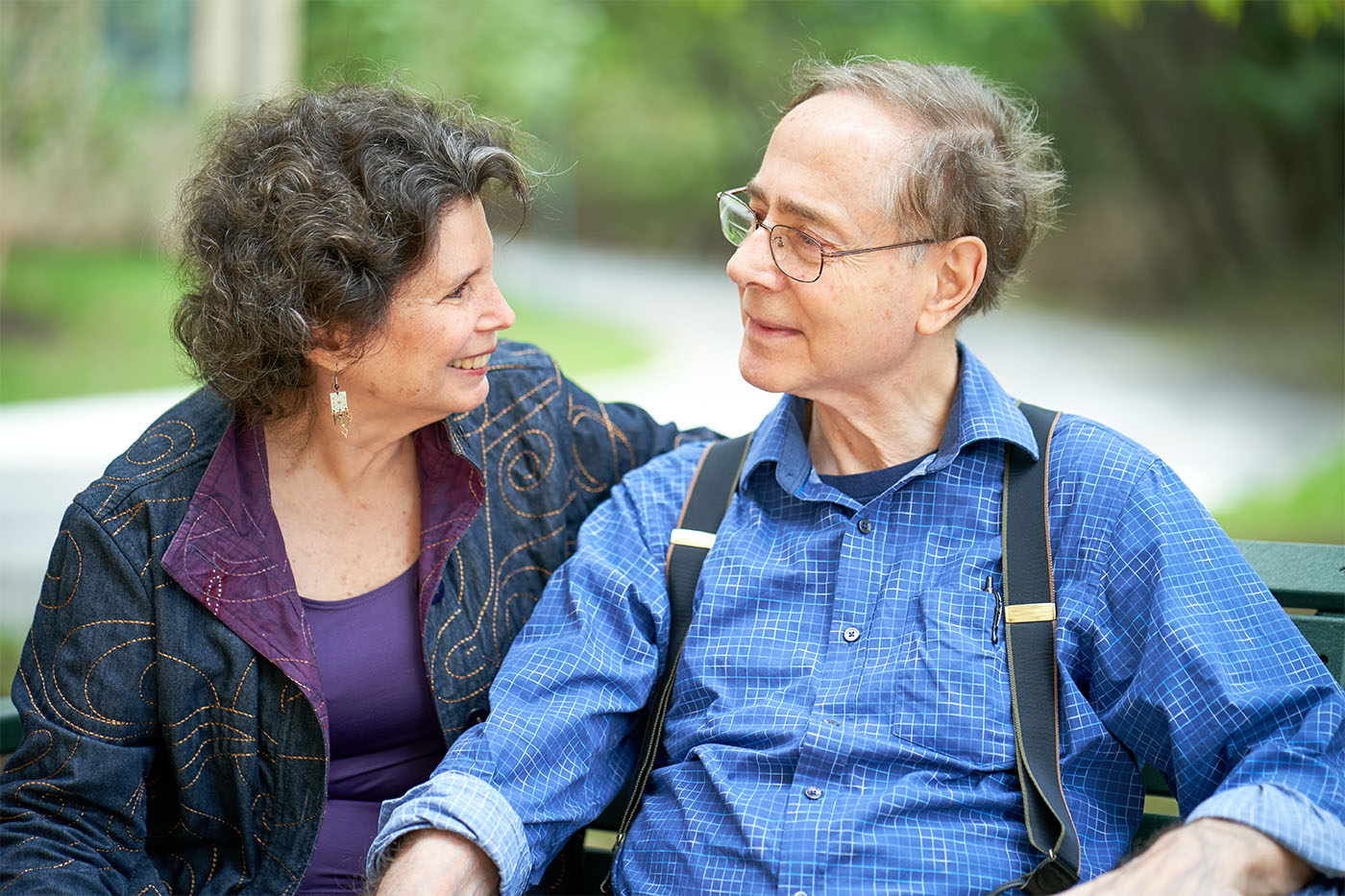senior couple smiling