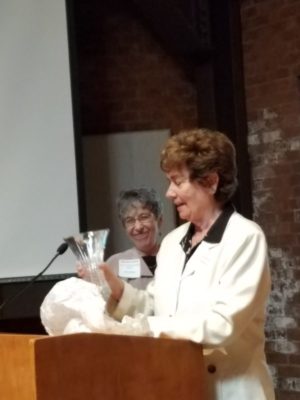 Ms. Virginia M Thomas receiving the Lifetime Achievement Award