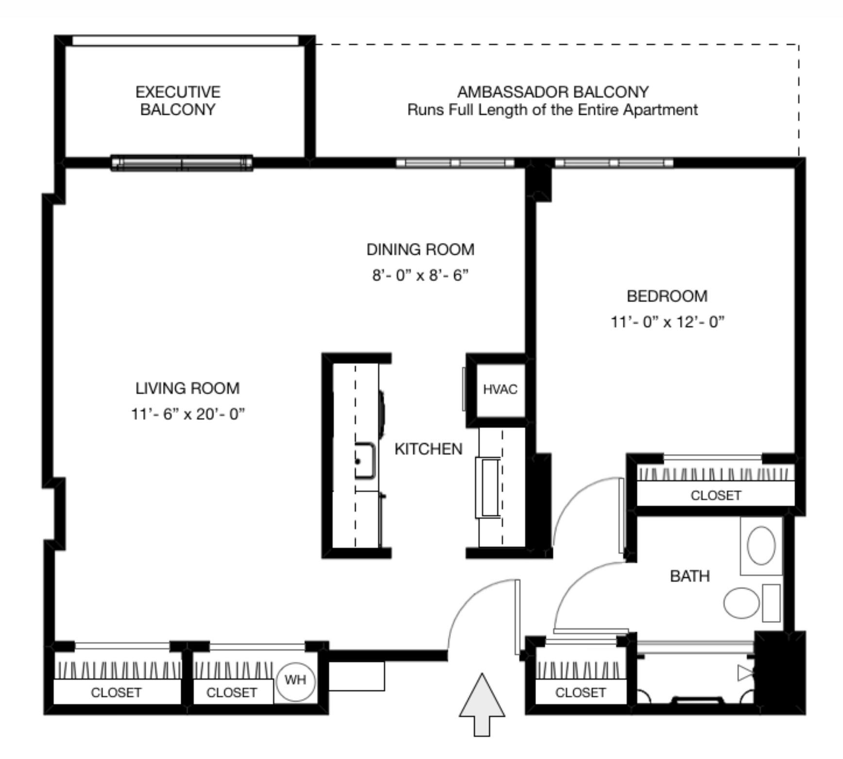Executive/Ambassador Senior Apartment Floor Plan