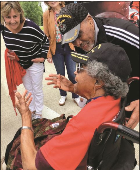 Vivian Bailey honor flight honoree in wheelchair